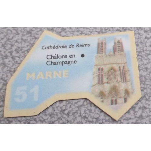 Magnet Le Gaulois-Département 51 Marne (Marqué Le Gaulois Au Dos) - Ancienne Collection - Contour Beige