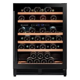 Cave à vin Climadiff CBU50D2B - encastrable - niche - 60.5x57.5x82.5 cm (lxpxh) - 138 litres - classe F - noir