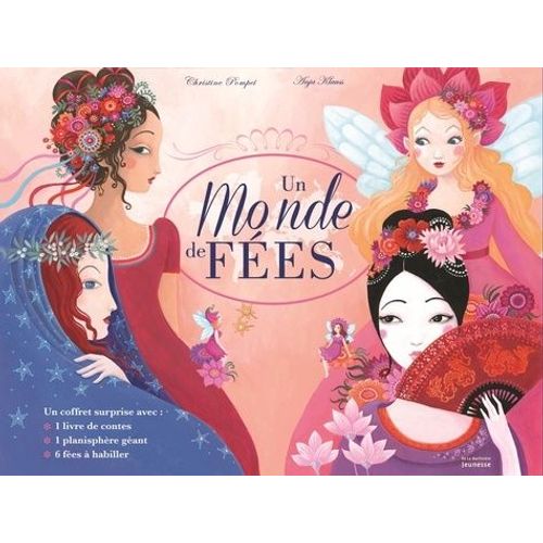 Un Monde De Fées - Coffret Contenant : 1 Livre De Contes, 1 Planisphère Géant, 6 Fées À Habiller