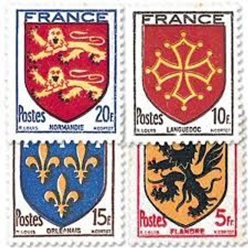 Armoiries De Provinces (2) Série Complète Année 1944 N° 602 603 604 605 Yvert Et Tellier Luxe