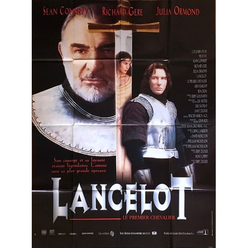 *** Lancelot De Jerry Zucker - 1995 - Sean Connery - Richard Gere - Julia Ormond - Affiche Cinéma Originale - 120 X 160 (Affichée Morceau De Scotch Sur Le Haut) - Bon Etat ***