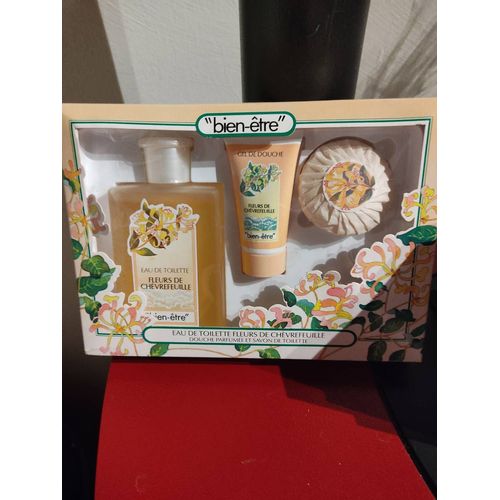 Coffret Parfum Eau De Toilette Fleurs De Chèvrefeuille 150 Ml + Gel Douche 30 Ml + Savon 50 G Bien-Être 