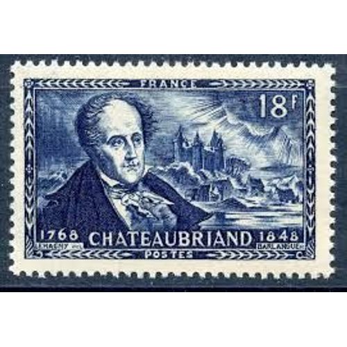 Centenaire De La Mort De François-René Vicomte De Châteaubriand Année 1946 N° 816 Yvert Et Tellier Luxe