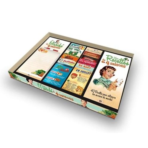 Mon Marché Des 4 Saisons - 1 Bloc-Notes Magnétique + 12 Magnets + 1 Livre De 40 Recettes