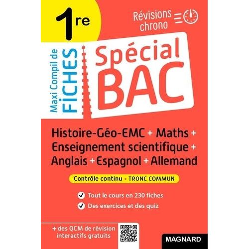 Histoire-Géo-Emc + Maths + Enseignement Scientifique + Anglais + Espagnol + Allemand