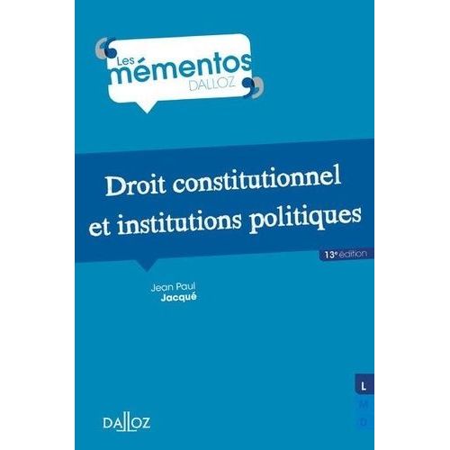 Droit Constitutionnel Et Institutions Politiques