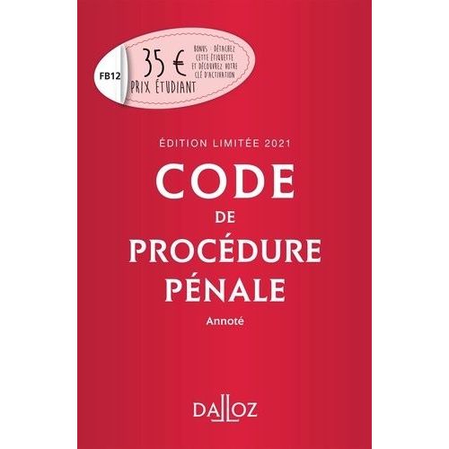 Code De Procédure Pénale Annoté