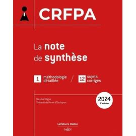 La Note De Synthèse Au Crfpa