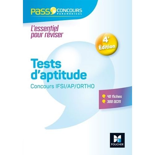 Tests D'aptitude Concours Ifsi/Ap/Ortho