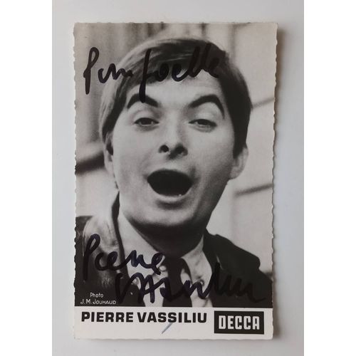Carte Postale Dédicacée Pierre Vassiliu Decca