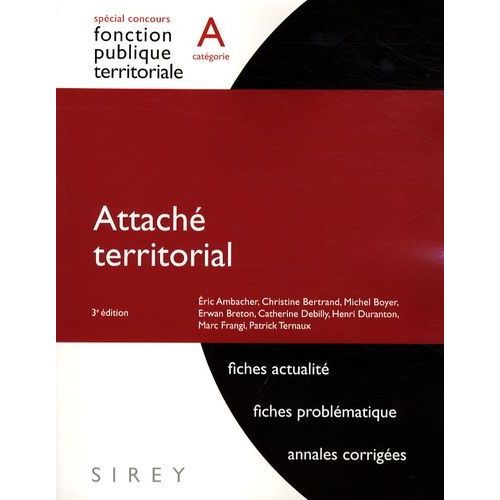 Attaché Territorial - Catégorie A