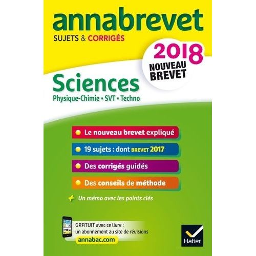 Physique-Chimie, Svt, Technologie 3e - Sujets & Corrigés