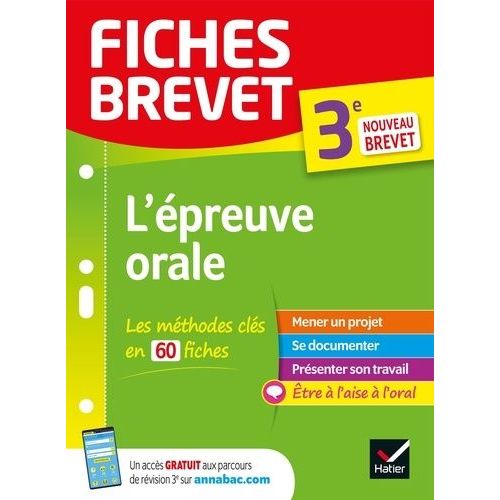 L'épreuve Orale 3e