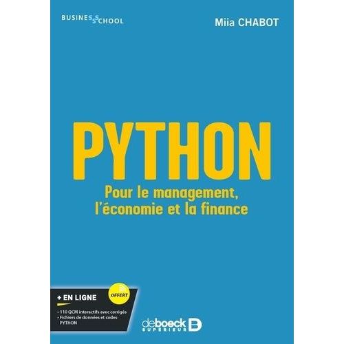 Python - Pour Le Management, L'économie Et La Finance