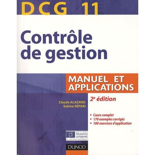 Dcg 11 Contrôle De Gestion - Manuel Et Applications