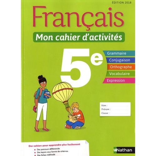 Français 5e Mon Cahier D'activités Élève
