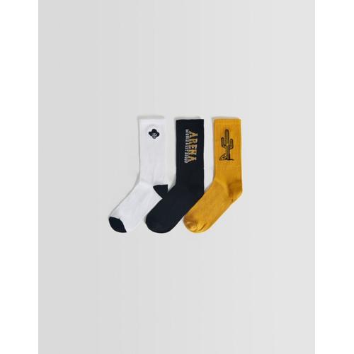  Pack 3 Paires De Chaussettes Imprimées Homme Moutarde