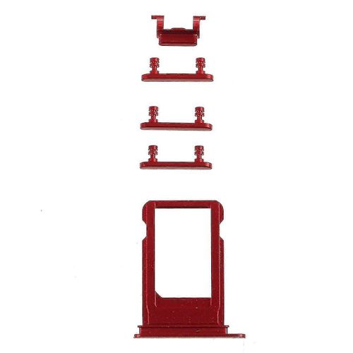Jeu De Boutons Latéraux Oem Compatible Avec L¿Iphone 8 Plus (Boutons Muet/Alimentation/Volume + Plateau De Carte Sim)