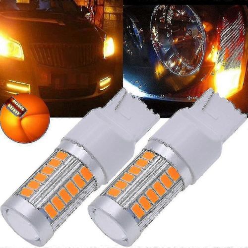 7440, T20 Ampoules Led Orange Jaune 900 Lumens Clignotants Lumière