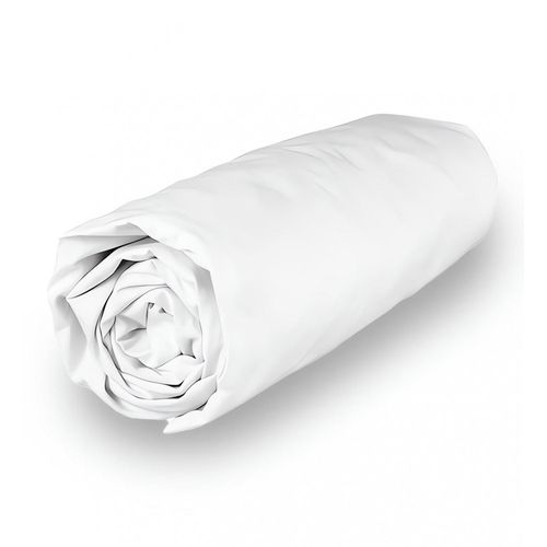 Drap Housse En Polycoton 200x200 Cm Percale Blanc, Par Soleil D'ocre