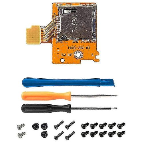 -Kit de réparation de remplacement de carte de fente de carte SD Pièces de réparation compatibles Switch Ns Tf Sd Card Spart+(trec