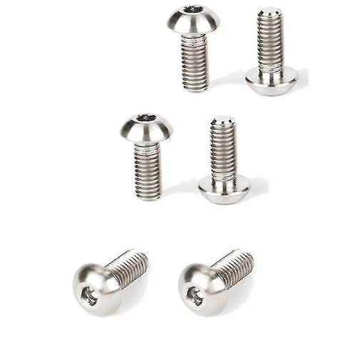 6pcs Titanium Tc4 Bolts M5x12mm Hex Head Pour Vis De Vélo, Titane