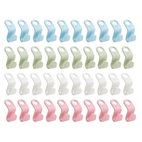 40 Pcs Vêtements Cintre Connecteur Crochets Placard Cintres Organisateur Clip peu encombrant