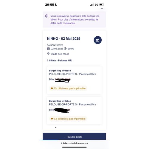 2 Places De Concert Pour Ninho Au Stade De France Pelouse Or 2 Mai