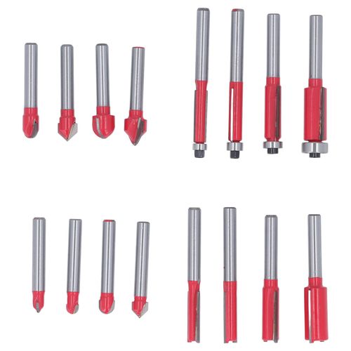 CONNOR Kit de 16 fraises a defoncer pour bricolage, outils de menuiserie pour defonceuse electrique, machine de gravure et de decoupe