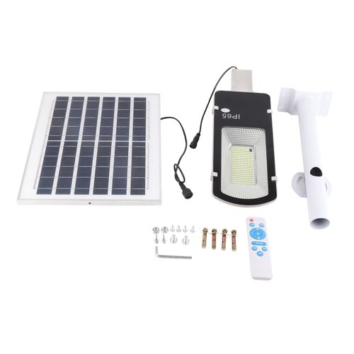 Connor Lampadaire Solaire Led 100 W, Etanche Ip65, Charge Rapide, Eclairage Automatique, Haute Luminosite, Lampe Solaire D'exterieur