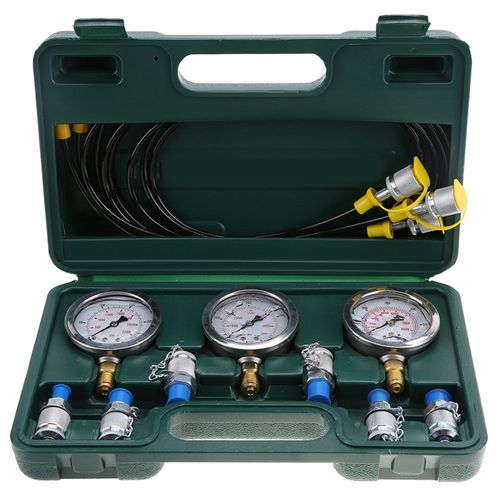 CONNOR Kit de test de pression hydraulique pour excavatrice avec raccord de point de test et manometre