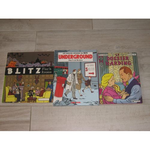 Lot 3 Bd Blitz+ Underground+Le Dossier Harding Riviere Floc'H