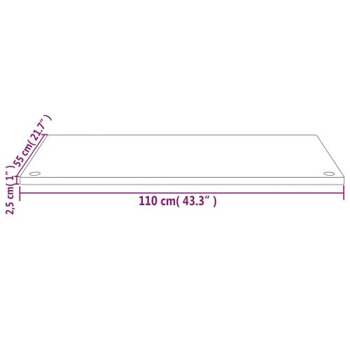 Vidaxl Dessus De Bureau Blanc 110x55x2,5 Cm Bois Massif De Pin