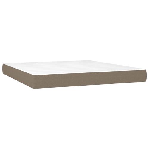 Vidaxl Sommier Tapissier Avec Matelas Et Led Taupe 180x200 Cm Tissu