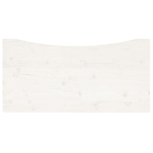 Vidaxl Dessus De Bureau Blanc 100x60x2,5 Cm Bois Massif De Pin