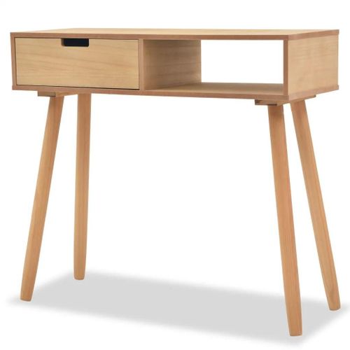 Table Console Bois De Pin Massif 80 X 30 X 72 Cm Marron