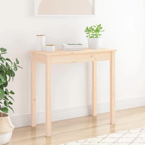 Table Console 80x40x75 Cm Bois Massif De Pin