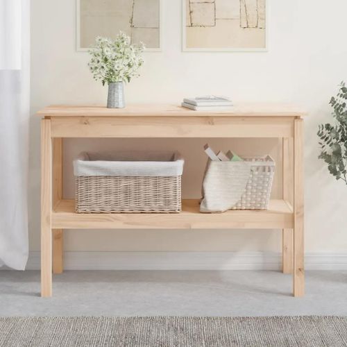 Table Console 110x40x75 Cm Bois Massif De Pin