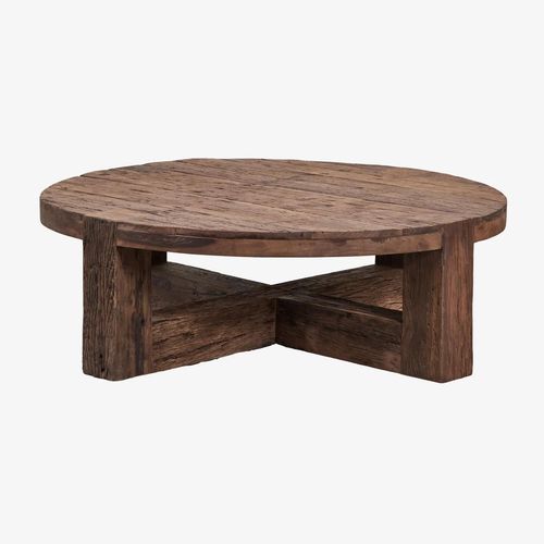 Table Basse Ronde Ø120 Cm En Bois De Juvira Recyclé Ø120 Cm