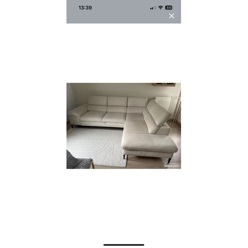 Canapé A Angle Beige 5 Places Convertible Avec Coffre