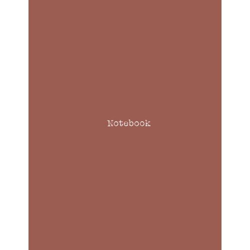Notebook: Lined Journal Notebook - Large (8.5 X 11 Inches) - 100 Pages - Red Ochre Cover - Minimal Style: Composition Book Perfect Bound, Soft Cover,Basic Design