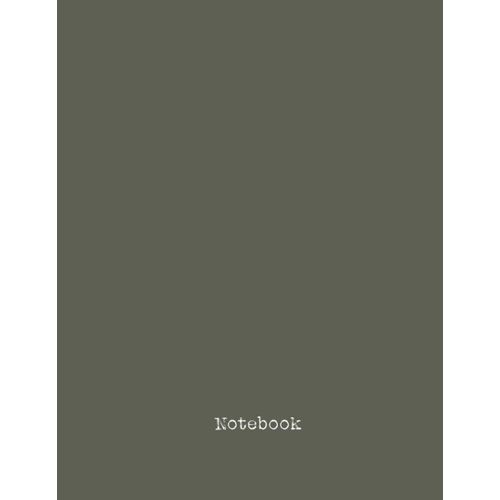 Notebook: Lined Journal Notebook - Large (8.5 X 11 Inches) - 100 Pages - Tenaya Green Cover - Minimal Style: Composition Book Perfect Bound, Soft Cover,Basic Design