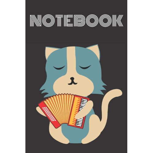 Notebook Cat Playing Accordion: Kitty Lovers Accordion Lovers