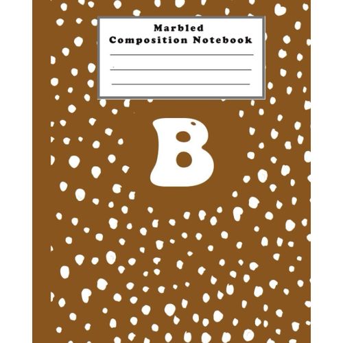 Marbled Composition Notebook: Brouwn Color School Notebook - Marble Composition Notebook 110 Pages: School Composition Notebook