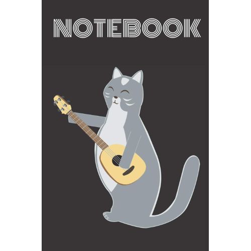 Notebook Cat Playing Ukelele: Kitty Lovers Ukelele Lovers