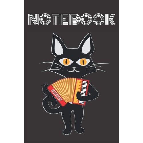 Notebook Cat Playing Accordion: Kitty Lovers Accordion Lovers