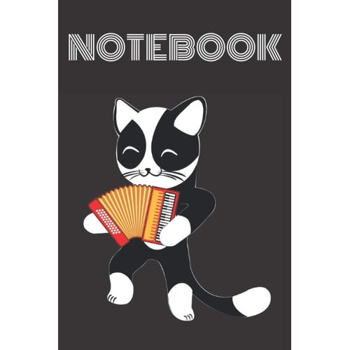Notebook Cat Playing Accordion: Kitty Lovers Accordion Lovers