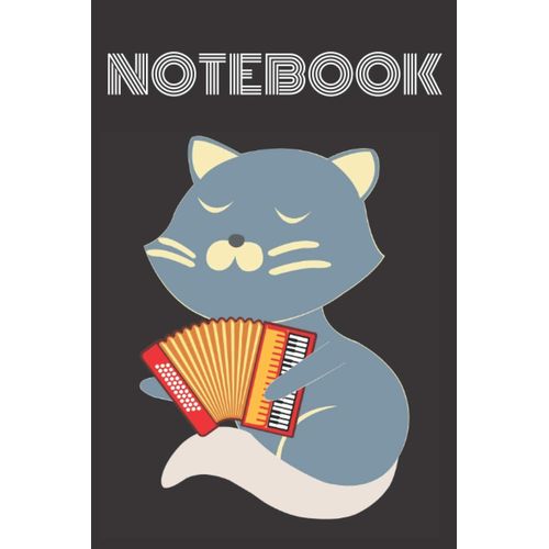 Notebook Cat Playing Accordion: Kitty Lovers Accordion Lovers