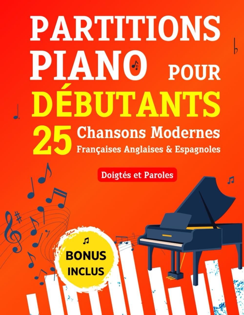 60 Spartiti Per Piano Facili Per Principianti - Canzoni Francesi Classiche E Moderne Con Testi - Foto 7
