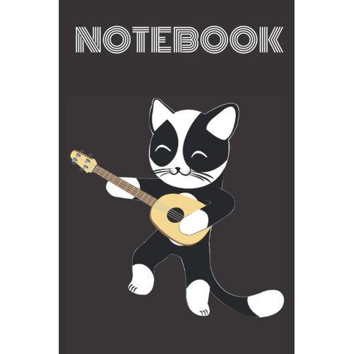 Notebook Cat Playing Ukelele: Kitty Lovers Ukelele Lovers